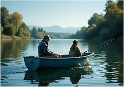 Boat on calm water